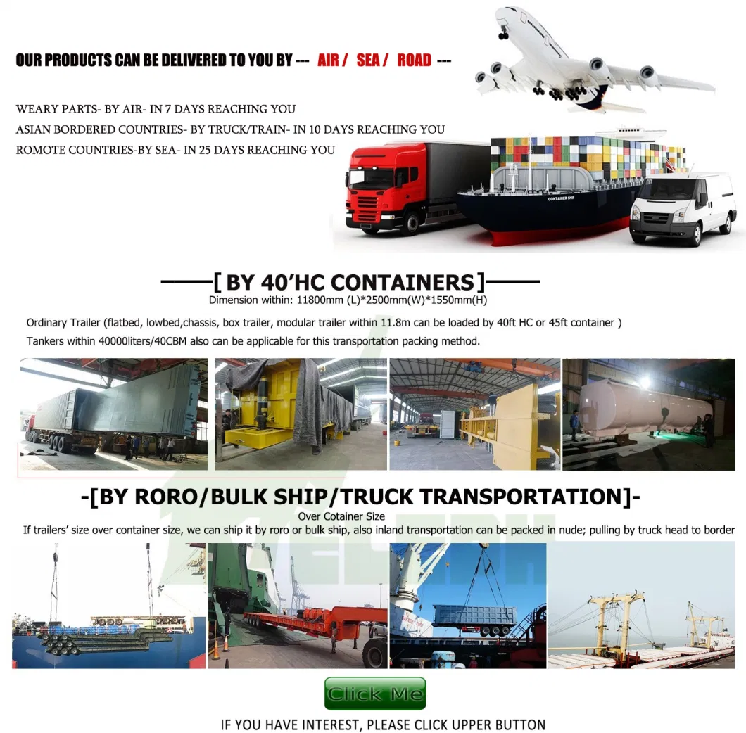 Tandem Axle Box Full Trailer Truck with Drawbar for Sale