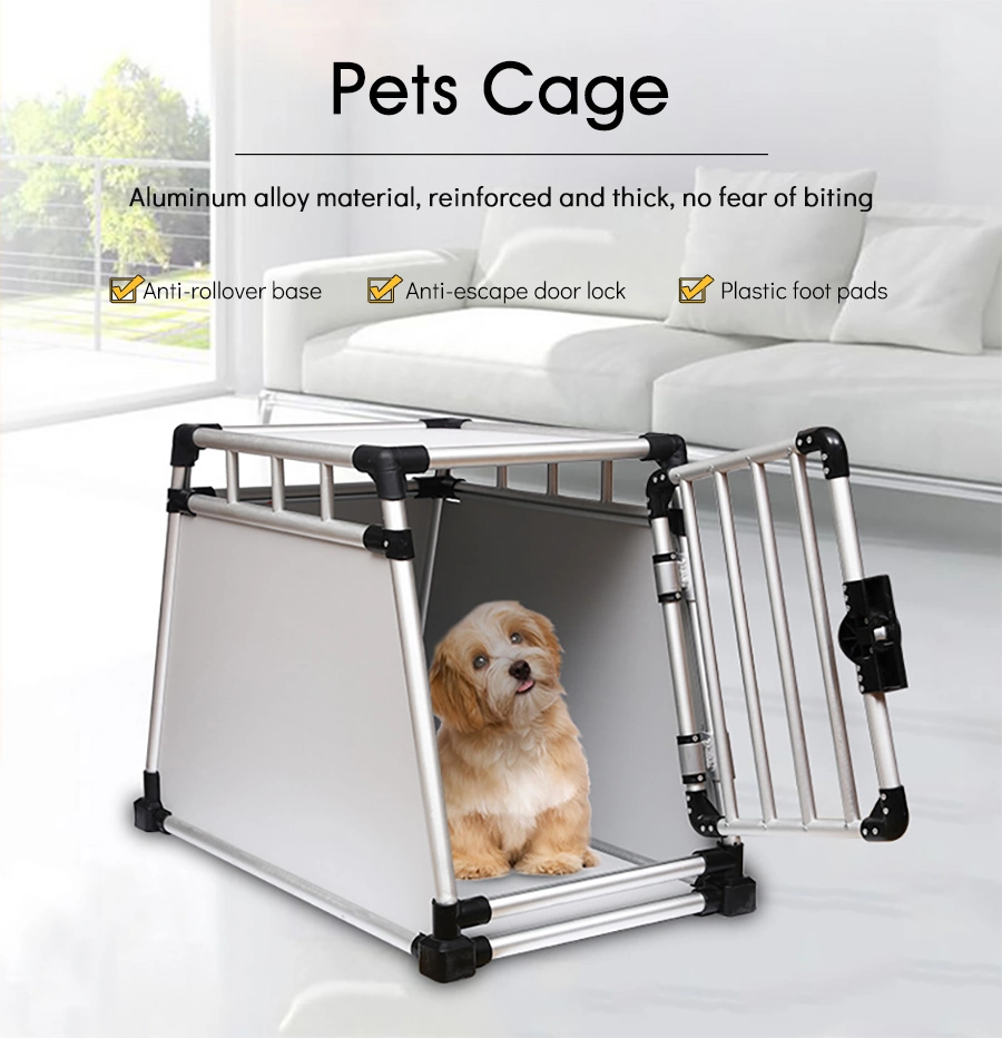 Aluminum Folding Animal Cage Metal Malinois Collapsible Dog Kennel Box